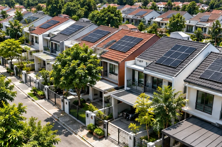 Solar-equipped landed residential neighbourhood